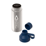 Fles van gerecyclede materialen met beker 620ml Ocean Bottle kleur marineblauw weergave bedrukking logo 2