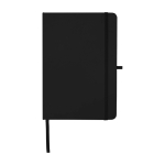 Notitieboek van gerecycled papier met harde kaft A5 pagina’s kleur zwart tweede weergave voorkant