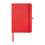 Notitieboek van gerecycled papier met harde kaft A5 pagina’s kleur rood tweede weergave voorkant