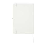 Notitieboek van gerecycled papier met harde kaft A5 pagina’s kleur wit tweede weergave achterkant