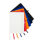 Notitieboek van gerecycled papier met harde kaft A5 pagina’s kleur wit tweede weergave meerdere kleuren