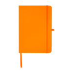 Notitieboek van gerecycled papier met harde kaft A5 pagina’s kleur oranje tweede weergave voorkant