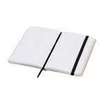 Notitieboek met harde kaft van gerecycled papier met lint A6 pagina’s kleur zwart tweede weergave