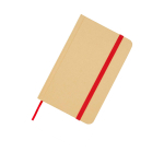 Notitieboek met harde kaft van gerecycled papier met lint A6 pagina’s kleur rood weergave detail 1