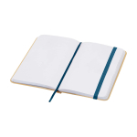 Notitieboek met harde kaft van gerecycled papier met lint A6 pagina’s kleur marineblauw tweede weergave