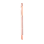 Balpen van gerecycled aluminium met roségouden afwerking, zwarte inkt kleur rose paztel