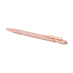 Balpen van gerecycled aluminium met roségouden afwerking, zwarte inkt kleur rose paztel tweede weergave