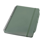 Notitieboek met harde kaft van gerecycled plastic A5 pagina’s kleur pastel groen