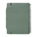 Notitieboek met harde kaft van gerecycled plastic A5 pagina’s kleur pastel groen tweede weergave achterkant