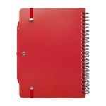 Notitieboek met harde kaft van gerecycled plastic A5 pagina’s tweede weergave achterkant