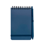 Notitieboek met oceaankaft van gerecycled plastic A6 pagina’s kleur marineblauw tweede weergave voorkant