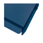 Notitieboek met oceaankaft van gerecycled plastic A6 pagina’s kleur marineblauw weergave detail 1
