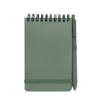 Notitieboek met oceaankaft van gerecycled plastic A6 pagina’s kleur pastel groen tweede weergave voorkant