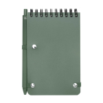 Notitieboek met oceaankaft van gerecycled plastic A6 pagina’s kleur pastel groen tweede weergave achterkant