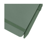 Notitieboek met oceaankaft van gerecycled plastic A6 pagina’s kleur pastel groen weergave detail 1
