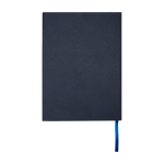 Notitieboek met harde kaft van gerecycled plastic A5 pagina’s kleur marineblauw tweede weergave achterkant