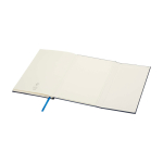 Notitieboek met harde kaft van gerecycled plastic A5 pagina’s kleur marineblauw vierde weergave