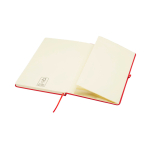 Notitieboek met afgeronde hoeken en zachte kaft A5 pagina’s kleur rood derde weergave
