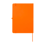 Notitieboek met afgeronde hoeken en zachte kaft A5 pagina’s kleur oranje tweede weergave achterkant