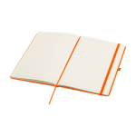 Notitieboek met afgeronde hoeken en zachte kaft A5 pagina’s kleur oranje tweede weergave