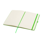 Notitieboek met afgeronde hoeken en zachte kaft A5 pagina’s kleur limoen groen tweede weergave