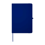 Notitieboek met afgeronde hoeken en zachte kaft A5 pagina’s kleur marineblauw tweede weergave voorkant