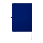 Notitieboek met afgeronde hoeken en zachte kaft A5 pagina’s kleur marineblauw tweede weergave achterkant