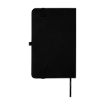Notitieboek met harde kaft en zachte touch cover A6 pagina’s kleur zwart tweede weergave achterkant