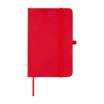 Notitieboek met harde kaft en zachte touch cover A6 pagina’s kleur rood tweede weergave voorkant
