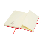 Notitieboek met harde kaft en zachte touch cover A6 pagina’s kleur rood derde weergave