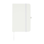 Notitieboek met harde kaft en zachte touch cover A6 pagina’s kleur wit tweede weergave voorkant