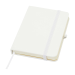 Notitieboek met harde kaft en zachte touch cover A6 pagina’s kleur wit