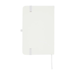 Notitieboek met harde kaft en zachte touch cover A6 pagina’s kleur wit tweede weergave achterkant
