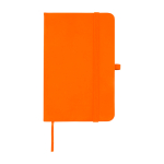 Notitieboek met harde kaft en zachte touch cover A6 pagina’s kleur oranje tweede weergave voorkant