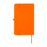 Notitieboek met harde kaft en zachte touch cover A6 pagina’s kleur oranje tweede weergave achterkant