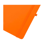Notitieboek met harde kaft en zachte touch cover A6 pagina’s kleur oranje weergave detail 1