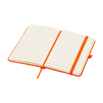 Notitieboek met harde kaft en zachte touch cover A6 pagina’s kleur oranje tweede weergave