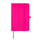 Notitieboek met harde kaft en zachte touch cover A6 pagina’s kleur roze tweede weergave voorkant