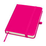 Notitieboek met harde kaft en zachte touch cover A6 pagina’s kleur roze