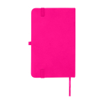 Notitieboek met harde kaft en zachte touch cover A6 pagina’s kleur roze tweede weergave achterkant