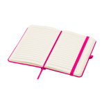Notitieboek met harde kaft en zachte touch cover A6 pagina’s kleur roze tweede weergave