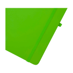 Notitieboek met harde kaft en zachte touch cover A6 pagina’s kleur limoen groen weergave detail 1