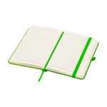 Notitieboek met harde kaft en zachte touch cover A6 pagina’s kleur limoen groen tweede weergave