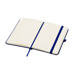 Notitieboek met harde kaft en zachte touch cover A6 pagina’s kleur marineblauw tweede weergave