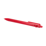 Balpen van gerecycled plastic met balpunt en clip, zwarte inkt kleur rood tweede weergave