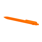 Balpen van gerecycled plastic met balpunt en clip, zwarte inkt kleur oranje tweede weergave