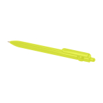 Balpen van gerecycled plastic met balpunt en clip, zwarte inkt kleur limoen groen tweede weergave