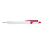 Sofistische balpen van gerecycled plastic, zwarte inkt kleur rood tweede weergave voorkant