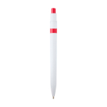 Sofistische balpen van gerecycled plastic, zwarte inkt kleur rood tweede weergave achterkant