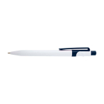 Sofistische balpen van gerecycled plastic, zwarte inkt kleur marineblauw tweede weergave voorkant